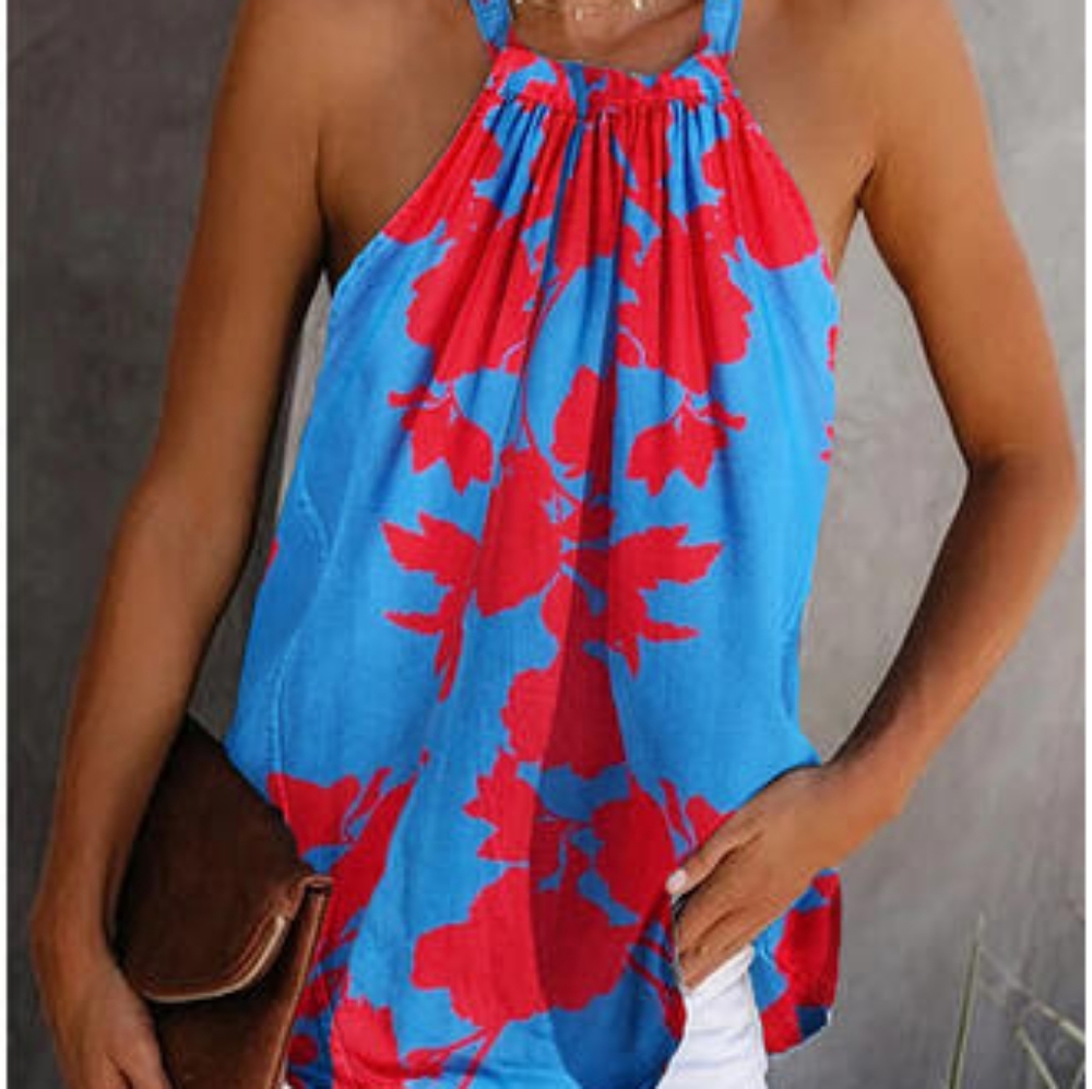 SLEEVELESS HALTER COZY BLOUSE